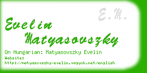 evelin matyasovszky business card